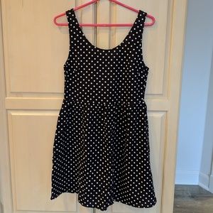 Navy Polka Dot Dress